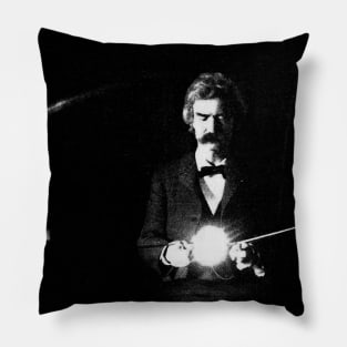 Mark Twain and Nikola Tesla Pillow