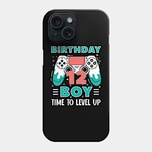 12th Birthday Boy Gamer Funny B-day Gift For Boys kids toddlers Phone Case