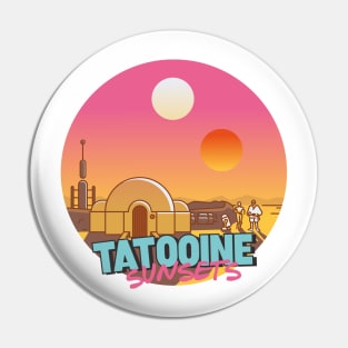 Tatooine sunsets vintage Pin