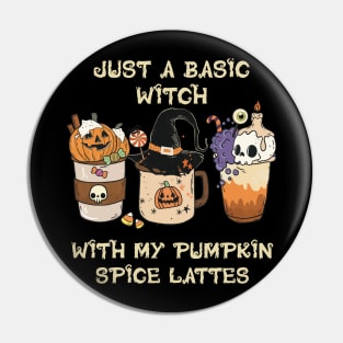 Just a basic witch with my pumpkin spice lattes (dark color version) Pin