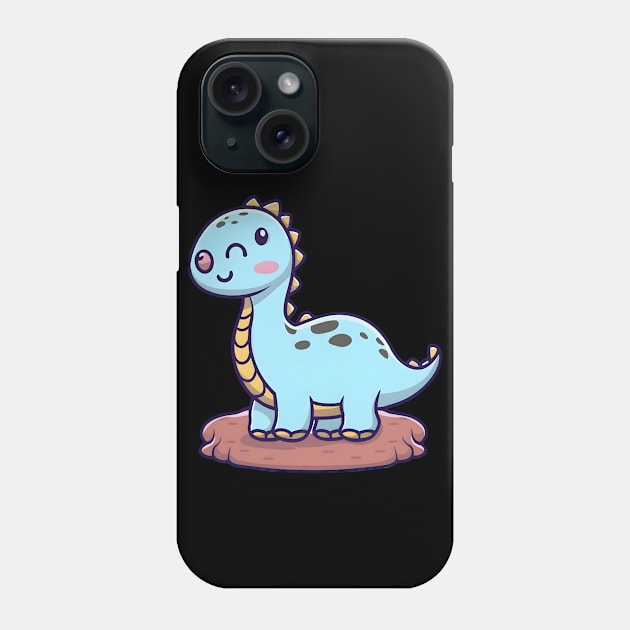 Cute Kawaii baby dinosaur Phone Case by Spaceboyishere