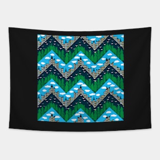 cloudy sky chevron Tapestry