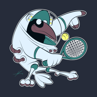 Raven Armstrong Playing Tennis by IAMO T-Shirt