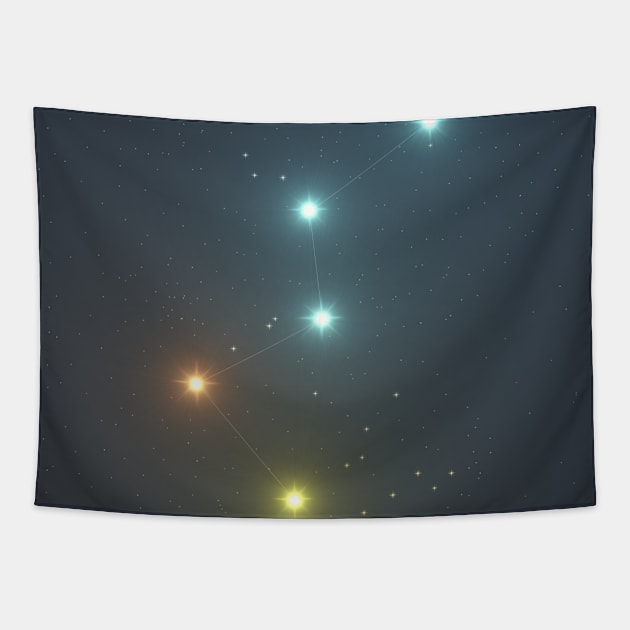 Cassiopeia Constellation Tapestry by Javisolarte