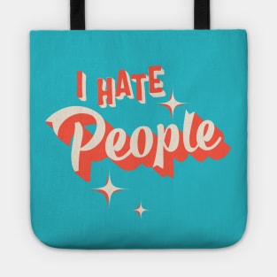 I Hate People Retro Graphic Tote