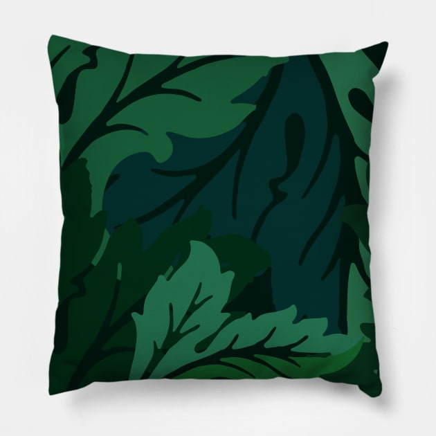 Leaves Pillow by SanjStudio