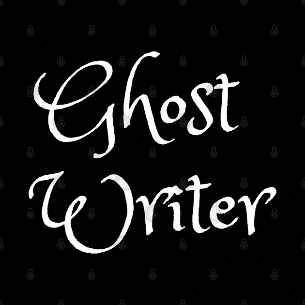 Ghost writer white by CasualTeesOfFashion