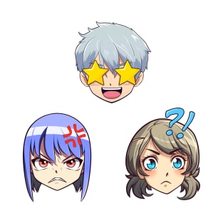 Anime Face Emoji Pack - Anime Stickers T-Shirt