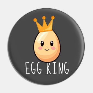 Egg King Funny Pin