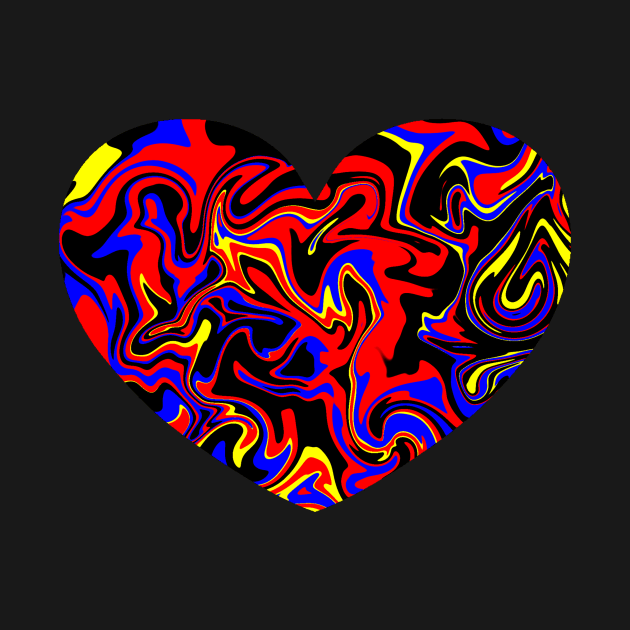 Polyamory Pride Marble Heart (traditional flag) by nochi