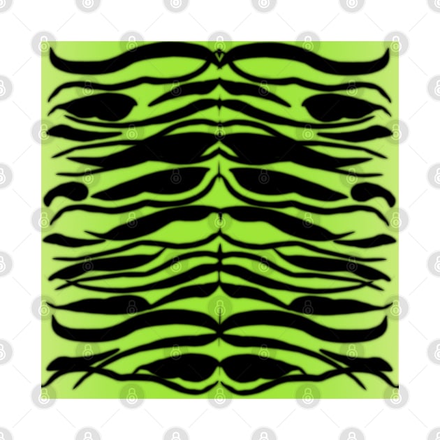 Tiger Skin Striped Pattern in Lime Green by ButterflyInTheAttic