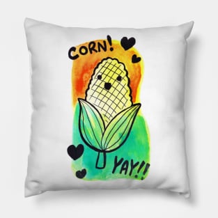 Watercolor Corn! Yay! Pillow