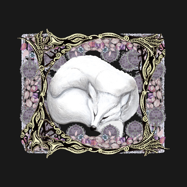 Dreaming White Fox by nocturne-design