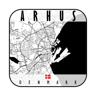 Arhus Map Denmark T-Shirt