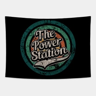 The Power Station // Retro Circle Crack Vintage Tapestry