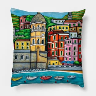 Colours of Vernazza, Cinque Terre Pillow