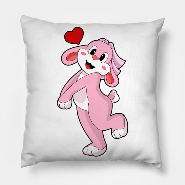 Rabbit Bride Veil Wedding Pillow by Markus Schnabel