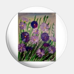 Some wild abstract mixed wild flowers in the field Pin