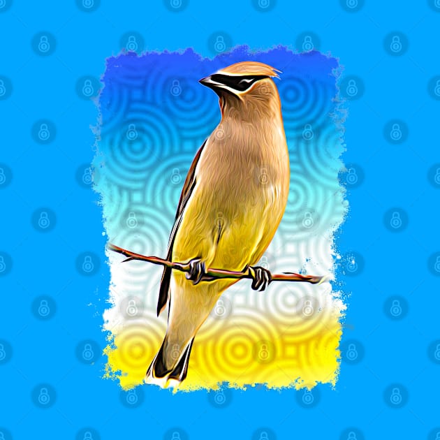 Colorful Cedar Waxwing by Ripples of Time