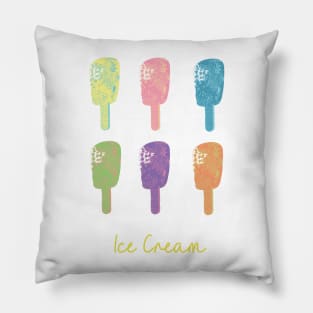 Girls Tshirt for Summer with Ice Cream Illustration Pillow