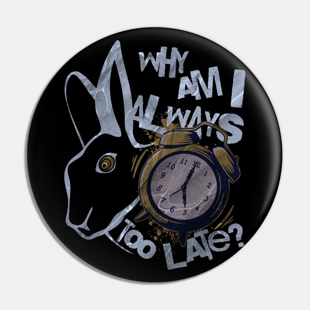Always Too Late Rabbit Pin by Liesl Weppen