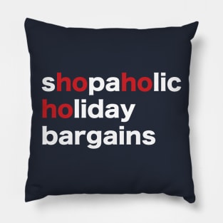 Holiday Scrabble Words - design no. 3 ( dark shirts ) Pillow