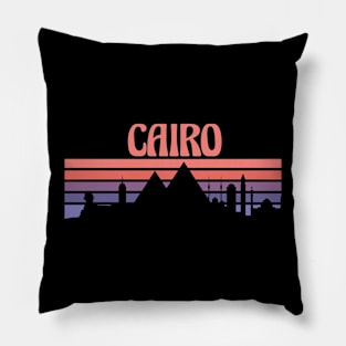 Cairo City Skyline Sunset Pillow