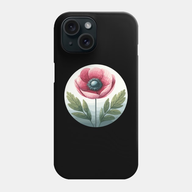 Retro Floral Retro Rounded Flower Phone Case by Siha Arts