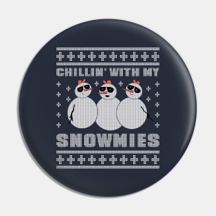 Chilling Snowmies Pin