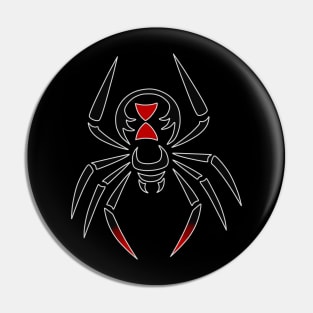 Black Widow Tribal Design Pin