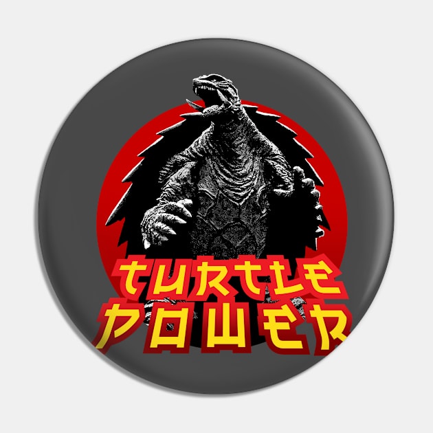 Gamera Turtle Power Pin by Poptastic