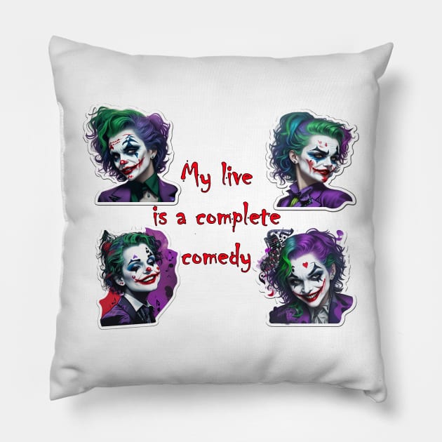 JOKER WOMAN Pillow by Gadik