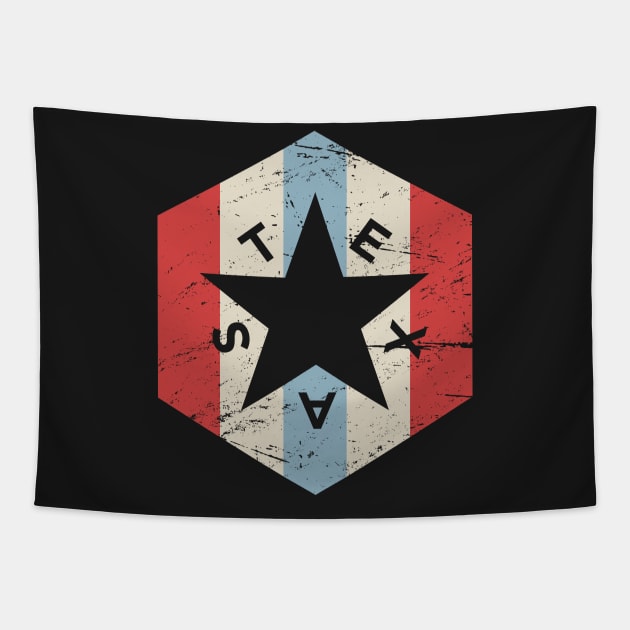 Retro 70s TEXAS Star Icon Tapestry by MeatMan