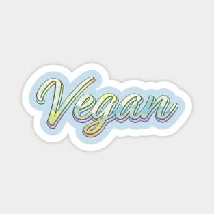 Vegan Colorful  Graphic Logo T-Shirt Magnet