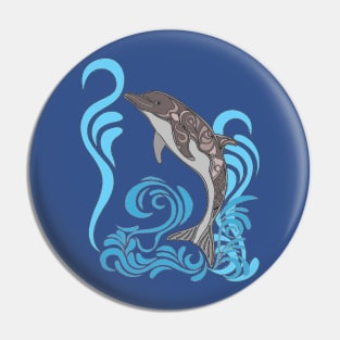 Dolphin Splashing Pin