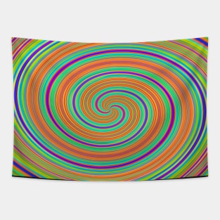 Colorful Psychedelic Spiral Tapestry