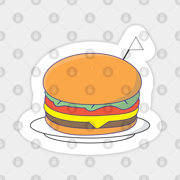 Cheesee Burger Magnet by Mathew Graphic