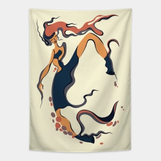 Girl dancing underwater Tapestry