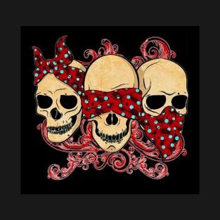 Three Skulls See No Evil T-Shirt