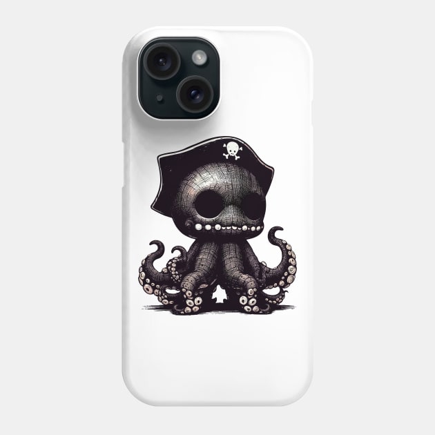 Spooky stuffed toy pirate kraken Phone Case by TomFrontierArt