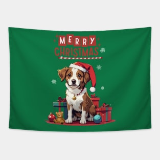 Christmas Dog Tapestry