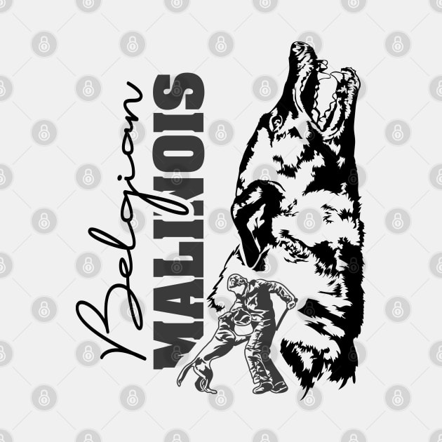 Belgian Malinois Shepherd dog sport portrait by wilsigns