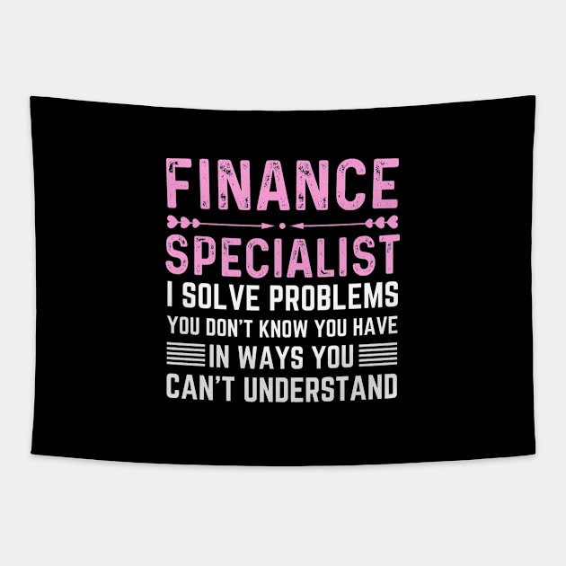 Funny finance accounting specialist woman financial advisors Tapestry by Printopedy