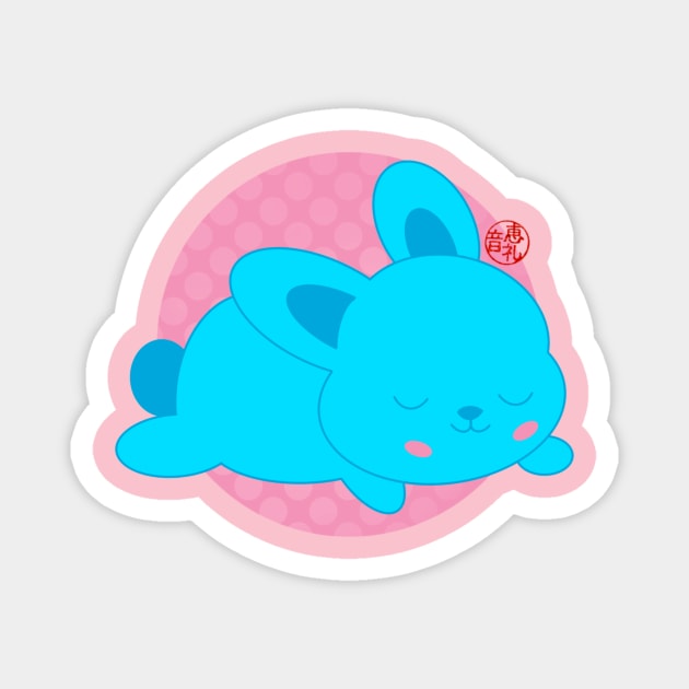 Blue Bunny Magnet by EV Visuals