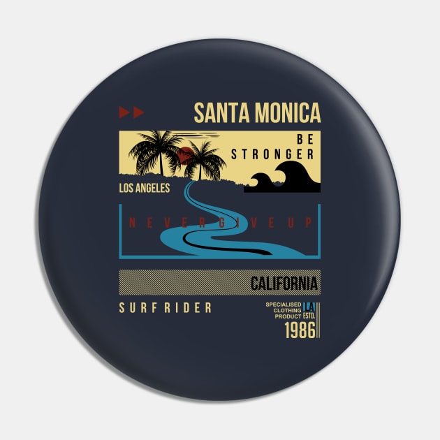 Santa Monica Pin by RamsApparel08