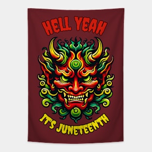 Juneteenth devil Tapestry