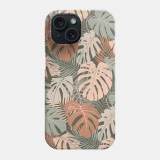 Monstera and Palm leaves pattern Phone Case