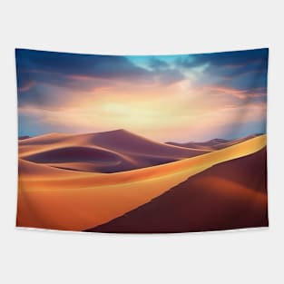 Desert Sand Land Serene Landscape Tapestry