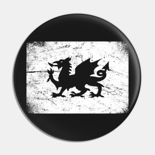 Distressed Medieval Dragon Flag Pin