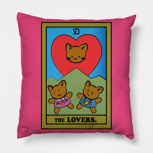 TAROT CARDS | THE LOVERS. | CAT Pillow